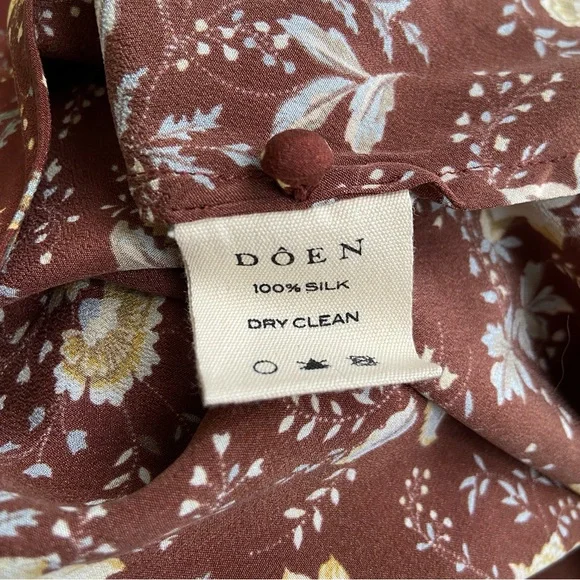 $498 Dôen Blossom Dress Cherrywood Winding Vine Floral - Picture 12 of 12